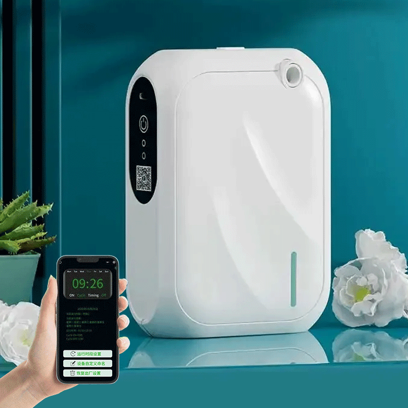 Home Fragrance Relax - カバー範囲200m³ アロマディフューザーマシン Bluetoothアプリ制御 フレグランスディフューザー 壁掛け式 香り拡散器