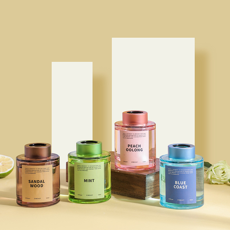 Home Fragrance Long Lasting - 120 ミリリットルリードディフューザーセット天然エッセンシャルオイル長期持続消臭剤芳香剤ホテルホームバスルームフレグランス装飾