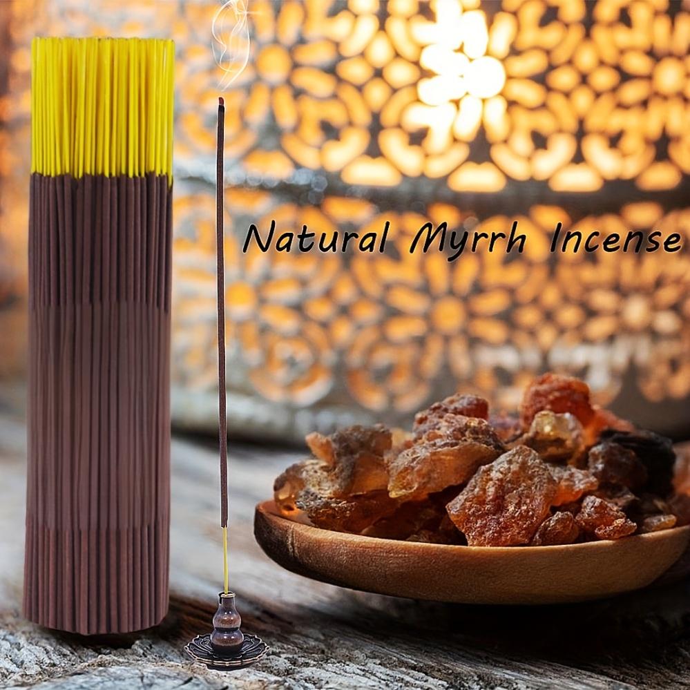Smokeless Incense Stick - 0/120/280個、天然ミルラ香、空気浄化、ヨガ、瞑想、仕事、フィットネス、家庭、屋外の浄化とリラクゼーションに適しています。