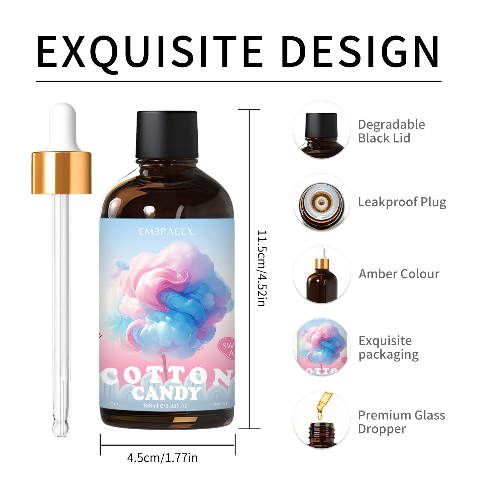 100ml 綿菓子エッセンシャルオイルディフューザーキャンド - Essential Oil Blend のレビューと価格