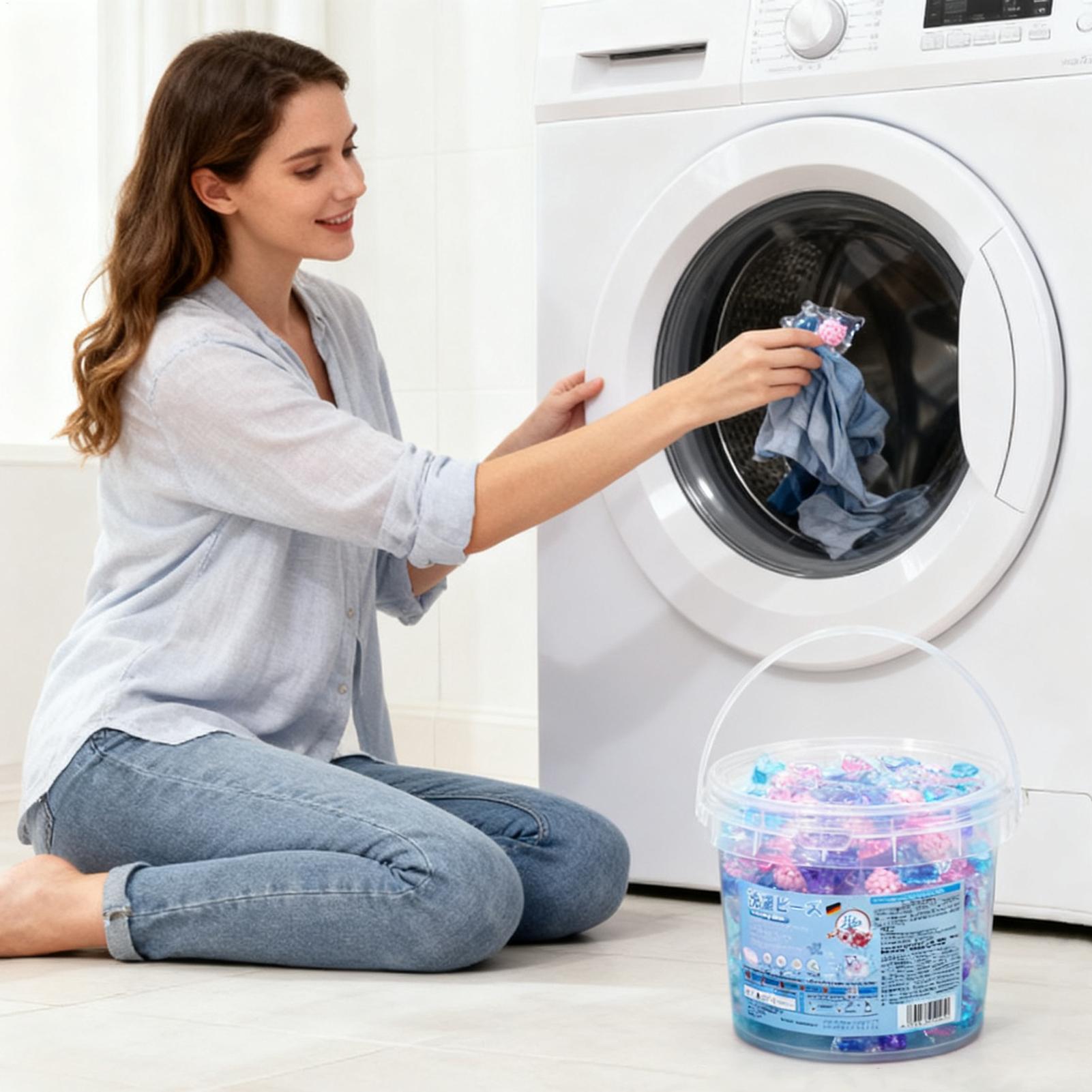 洗濯洗剤ポッド 深層洗浄洗濯洗剤ポッド 柔軟剤ビーズ入り 長 - Home Fragrance Long Lasting のレビューと価格