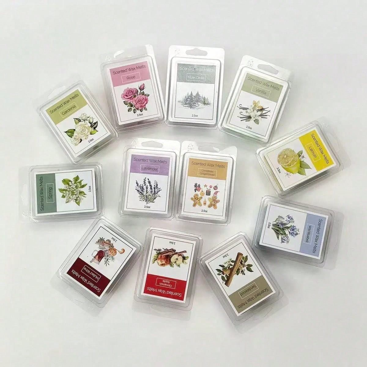 香り付きワックスメルトセット、8種類の香り（ラベンダー/バニ - Home Fragrance Vanilla Scented Candle のレビューと価格