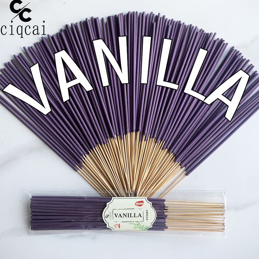 バニラ風味のプレミアム天然線香、長さ22cm、香りが強い手作 - Home Fragrance Vanilla Scented Candle のレビューと価格