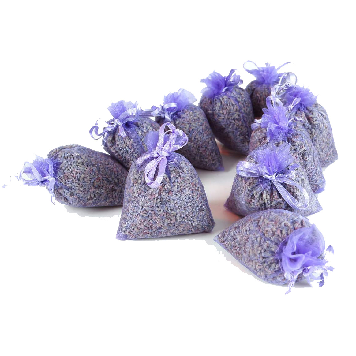 10 個の天然ラベンダーサシェ本物の保存花アロマポーチホーム - Home Fragrance Sachet のレビューと価格